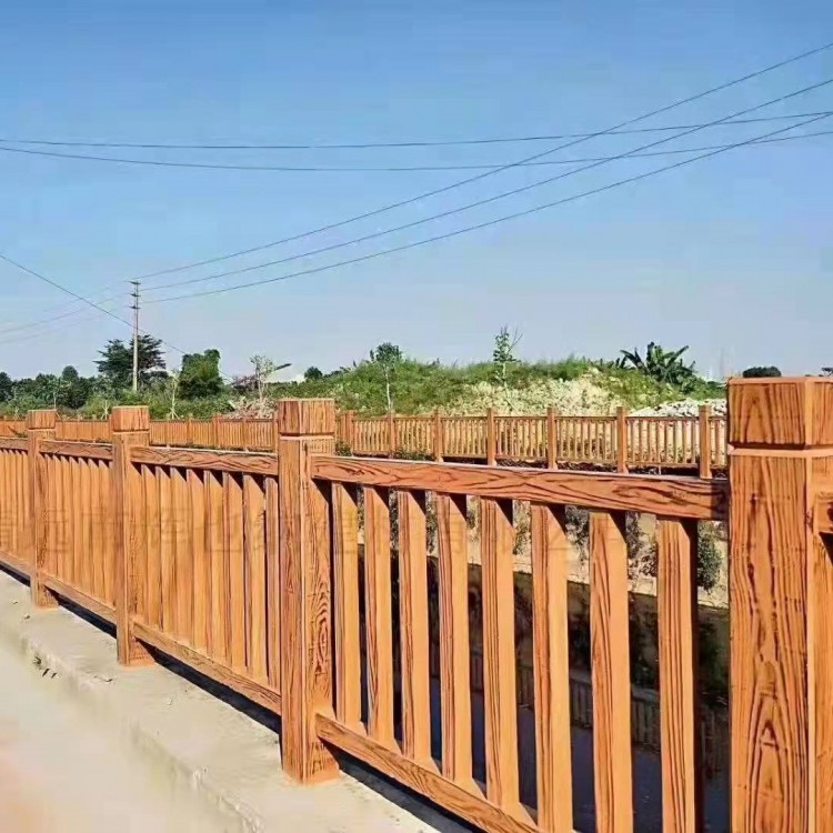 水泥仿木欄桿 河邊戶外景區(qū)仿木紋 混凝土圍欄 新農(nóng)村護(hù)欄 宏泰來