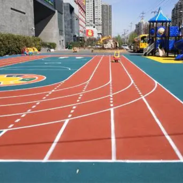 透氣型塑膠跑道 學(xué)校操場(chǎng)國(guó)標(biāo)跑道材料地面施工 彈性好