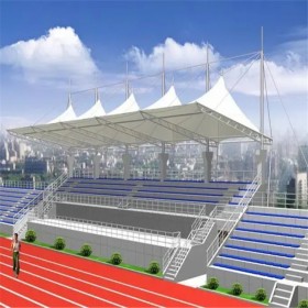 云南學(xué)校體育場(chǎng)膜結(jié)構(gòu)安裝 校園張拉膜景觀棚