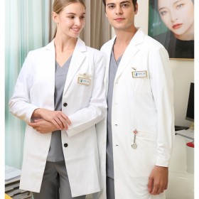 醫(yī)護服廠家 高級白大褂 中長款女醫(yī)院醫(yī)美護士服美容師工作服長袖