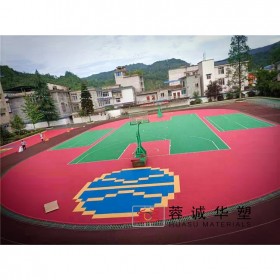 硅pu籃球場(chǎng)地 球場(chǎng)硅pu地坪 硅pu面層施工 軟連接雙層