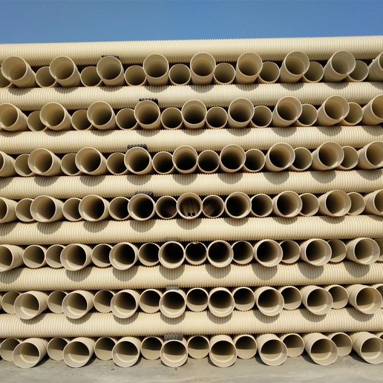 pvc-u雙壁波紋管廠家 DN315 排污水弱電預(yù)埋線纜保護管