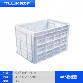加厚塑料周轉(zhuǎn)筐 大號長方形快遞物流周轉(zhuǎn) 農(nóng)用蔬菜筐 水果筐花椒筐485圓眼筐