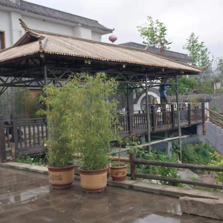 竹長廊設(shè)計 廊架花架景觀廊生態(tài)廊 適用農(nóng)莊、生態(tài)園、景區(qū)