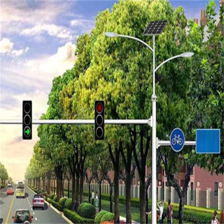 多功能一體化共桿 信號燈監(jiān)控廣告綜合桿定制