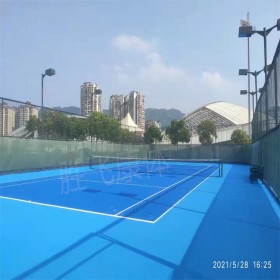 勝飛康體鋪設彈性丙烯酸網(wǎng)球場 彈性丙烯酸網(wǎng)球場地面施工 丙烯酸網(wǎng)球場廠家 丙烯酸籃球場 彈性丙烯酸球場