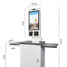 思迅超市觸摸自動掃碼付款機收銀機 蔬菜店水果店收款機