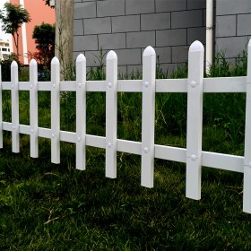 四川直銷PVC草坪護欄花園圍欄戶外柵欄白色綠化護欄塑鋼鐵藝護欄學校幼兒園隔離柵欄送立柱