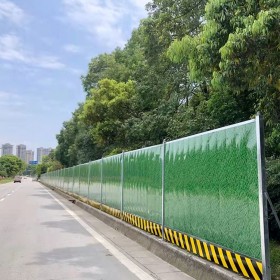 世旺彩鋼圍擋施工鋼結(jié)構(gòu)圍欄工地PVC市政工程裝配式小草擋板護(hù)欄