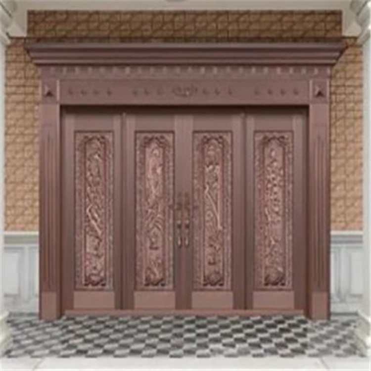 模壓防爆花型銅門 防盜安全門進(jìn)戶門 鑄鋁全卡門鋅合金鋁藝卡門