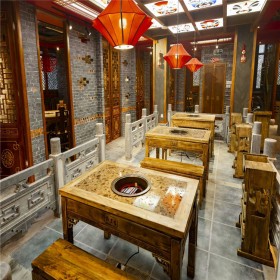 實(shí)木火鍋?zhàn)酪?一體火鍋?zhàn)蓝ㄖ?火鍋店桌椅 廠家直銷(xiāo)