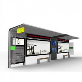 智能候車亭 簡(jiǎn)約公交站臺(tái) 智慧電子站牌