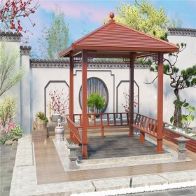 公園景區(qū)古建四角涼亭 防腐木實(shí)木亭造價(jià) 多種規(guī)格款式