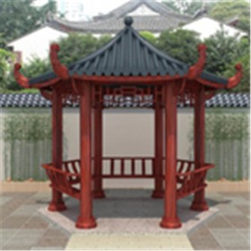 戶外大型防腐木六角涼亭 庭院別墅花園古建景觀園林實(shí)木亭子