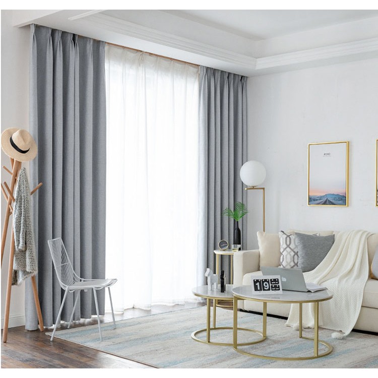 現(xiàn)代簡(jiǎn)約 純色拼接 全遮光布藝窗簾 書房客廳臥室 飄窗定制款 成都廠家定制