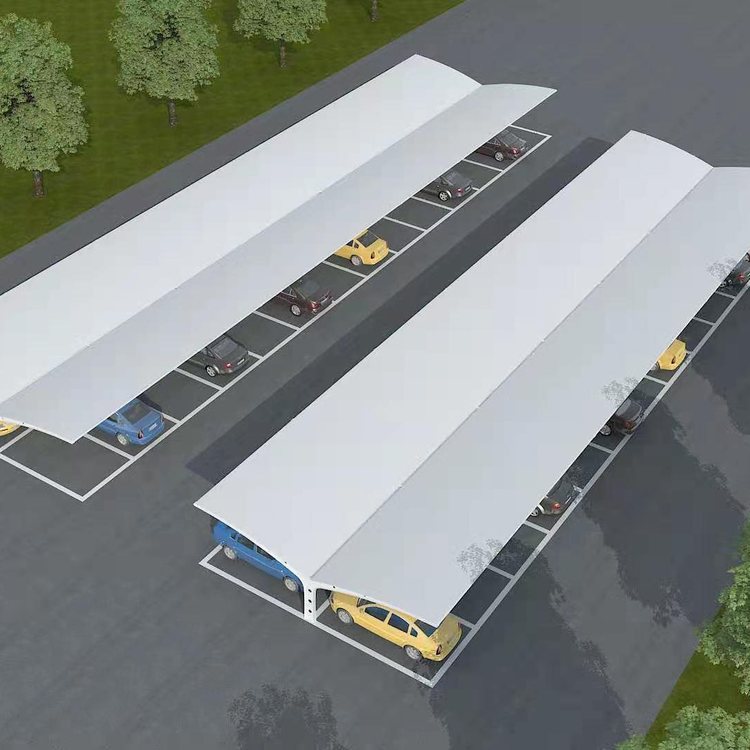 膜結構自停車棚戶外張拉膜景觀雨棚小區(qū)電動充電樁通道遮陽篷