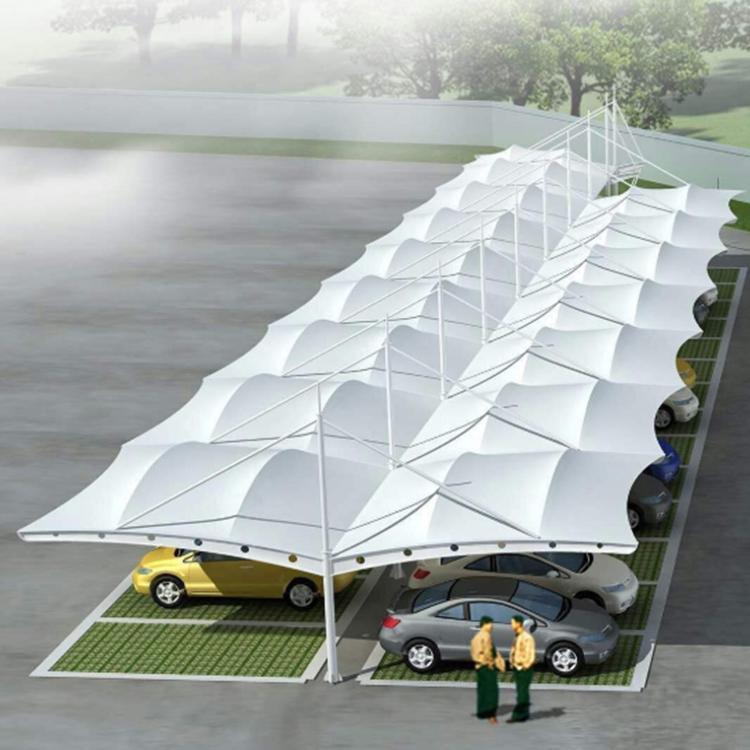 戶外雙開自行車棚 電動(dòng)電瓶車充電樁 全國安裝小區(qū)張拉膜結(jié)構(gòu)車棚