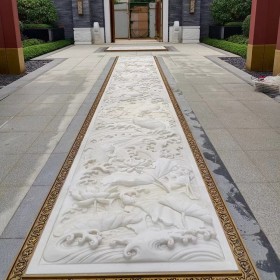 供應(yīng)景區(qū)漢白玉浮雕 地面裝飾用 圖案豐富 可定制