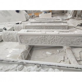 供應漢白玉欄板 市政園林河道圍欄 綠化工程橋頭石欄桿 可按需定制