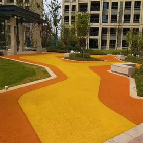 彩色生態(tài)透水地坪 無(wú)砂透水混凝土 車行彩色透水混凝土路 造價(jià)預(yù)算