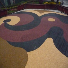 西安市 透水混凝土街道 透水地坪 花紋景觀彩色混凝土 生態(tài)透水路面 廠家現(xiàn)貨供應